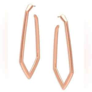 NWT Kendra Scott Lonnie Half Hoop Earrings in Rose Gold